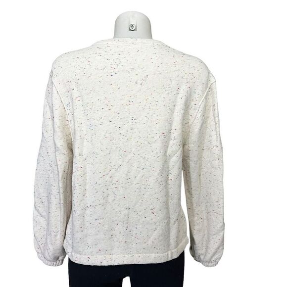 ROLLER RABBIT Women’s Cream Speckled Round Neck Cropped Sweater sz small - Picture 4 of 9